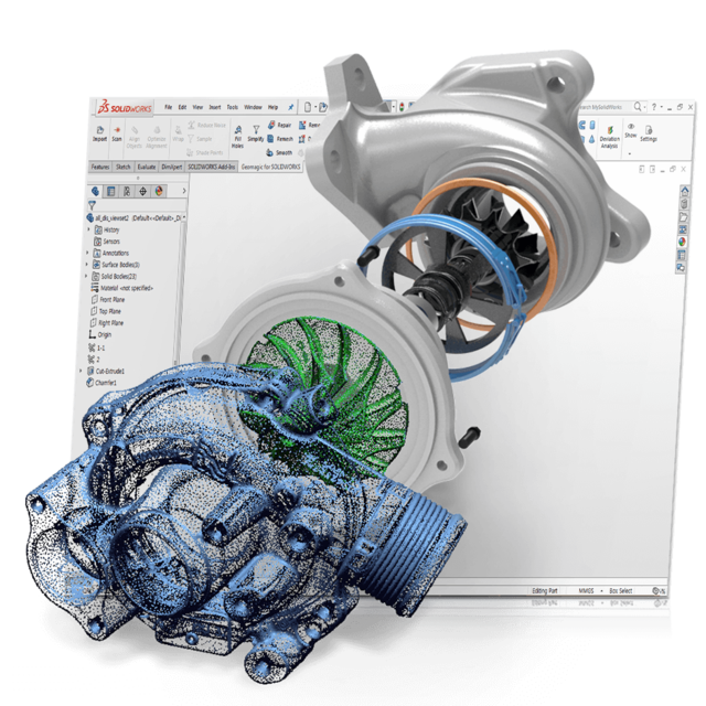 using geomagic for solidworks with einscan pro
